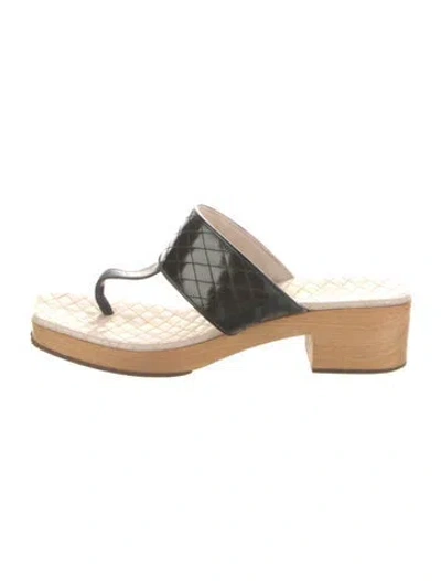Pre-owned Chanel Vintage 1998 Slides In Black