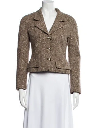Pre-owned Chanel Vintage 1999 Blazer In Brown