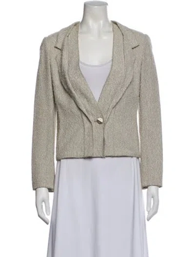 Pre-owned Chanel Vintage 1999 Blazer In Gray