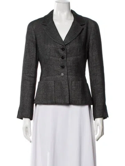 Pre-owned Chanel Vintage 1999 Blazer In Gray
