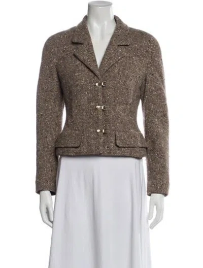 Pre-owned Chanel Vintage 1999 Blazer In Metallic/neutrals