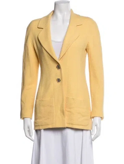 Pre-owned Chanel Vintage 1999 Blazer In Yellow
