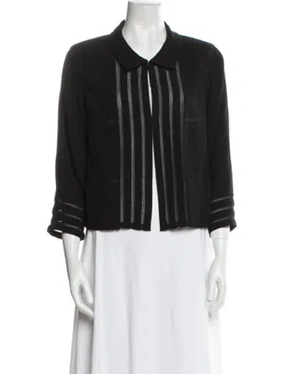 Pre-owned Chanel Vintage 1999 Bomber Jacket In Black