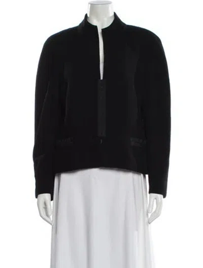 Pre-owned Chanel Vintage 1999 Bomber Jacket In Black