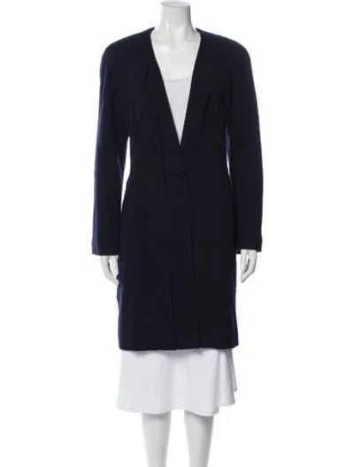 Pre-owned Chanel Vintage 1999 Coat In Blue