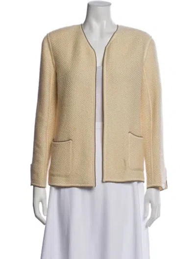 Pre-owned Chanel Vintage 1999 Evening Jacket In White