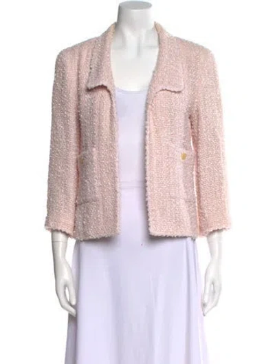 Pre-owned Chanel Vintage 1999 Faux Fur Jacket In Pink