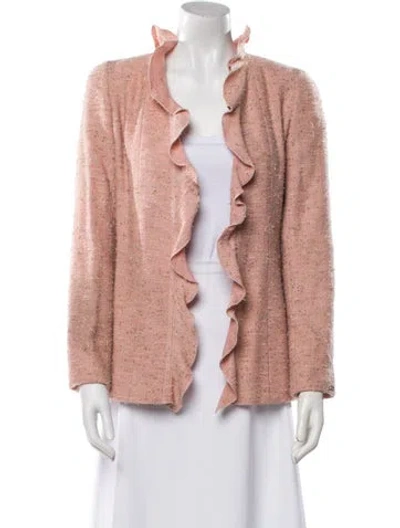 Pre-owned Chanel Vintage 1999 Faux Fur Jacket In Pink