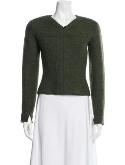 Pre-owned Chanel Vintage 1999 Jacket In Green