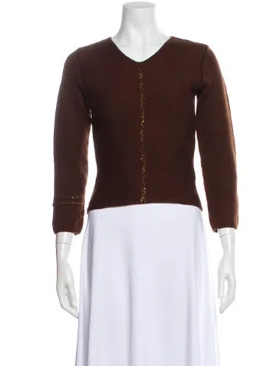 Pre-owned Chanel Vintage 1999 Sweater In Brown