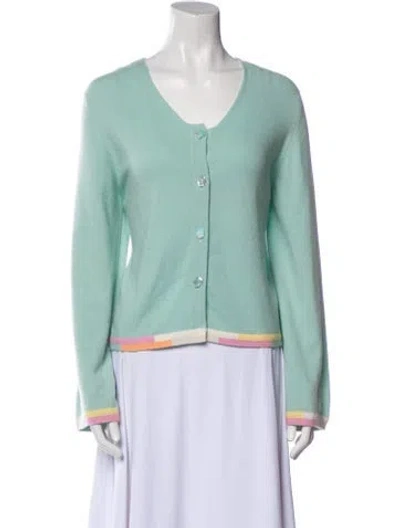 Pre-owned Chanel Vintage 1999 Sweater In Green