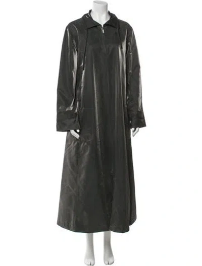 Pre-owned Chanel Vintage 1999 Trench Coat In Gray