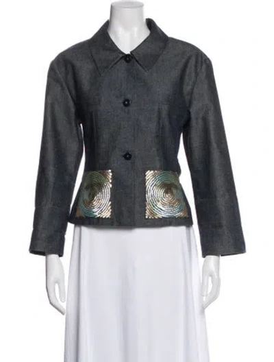 Pre-owned Chanel Vintage 2000 Blazer In Blue