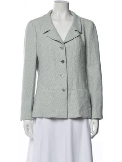 Pre-owned Chanel Vintage 2000 Blazer In Blue/green