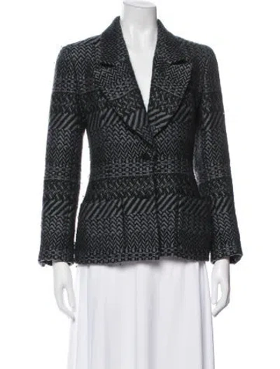 Pre-owned Chanel Vintage 2000 Blazer In Gray
