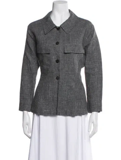 Pre-owned Chanel Vintage 2000 Blazer In Gray
