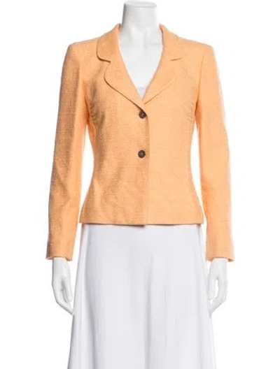 Pre-owned Chanel Vintage 2000 Blazer In Orange