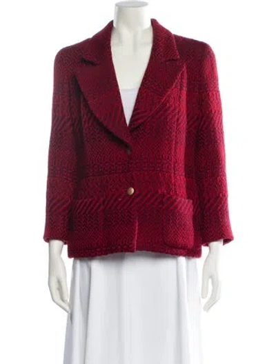 Pre-owned Chanel Vintage 2000 Blazer In Red