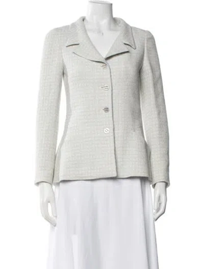 Pre-owned Chanel Vintage 2000 Blazer In White