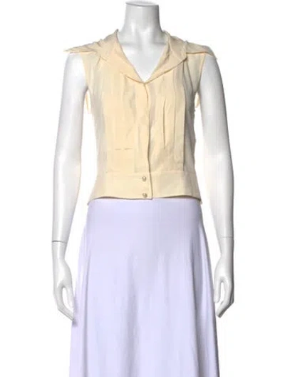 Pre-owned Chanel Vintage 2000's Button-up Top In Neutral