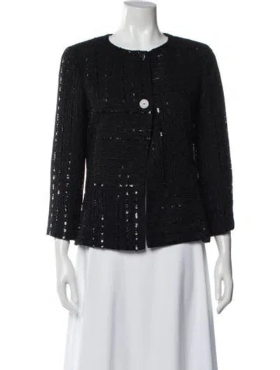 Pre-owned Chanel Vintage 2000 Evening Jacket In Black