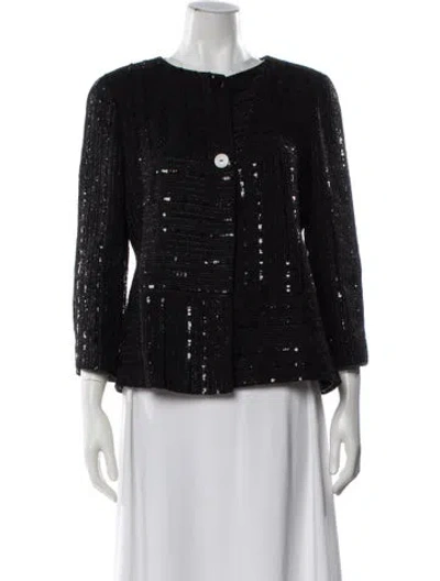 Pre-owned Chanel Vintage 2000 Evening Jacket In Black