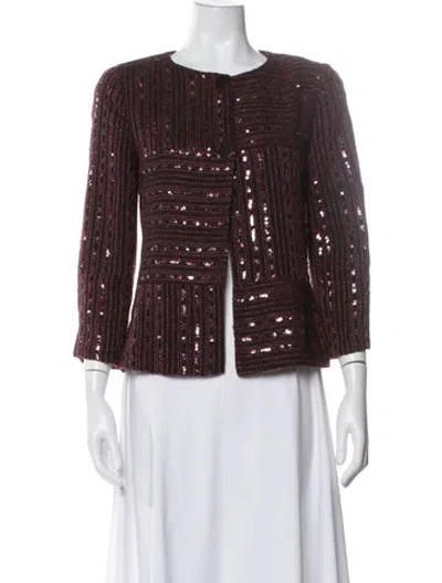 Pre-owned Chanel Vintage 2000 Jacket In Burgundy