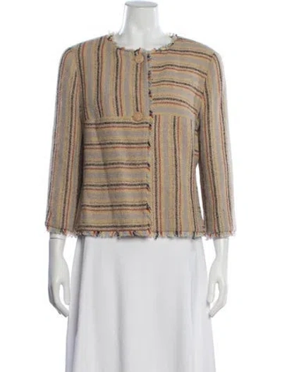 Pre-owned Chanel Vintage 2000 Jacket In Neutrals