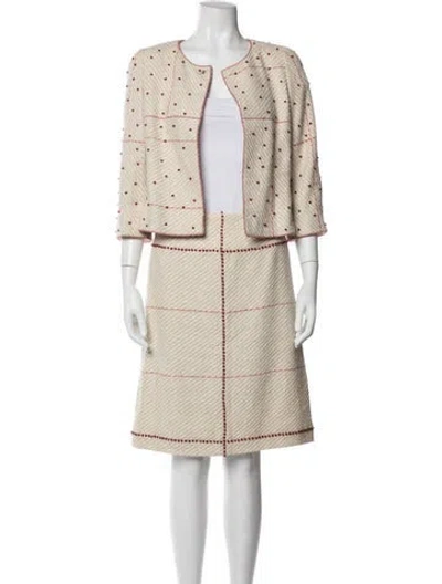 Pre-owned Chanel Vintage 2000 Skirt Suit In Neutral