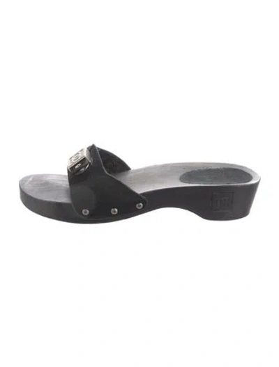 Pre-owned Chanel Vintage 2000's Slides In Black