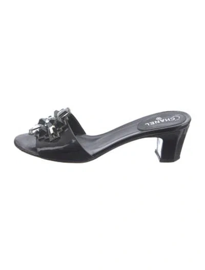 Pre-owned Chanel Vintage 2000's Slides In Black