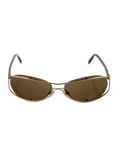 Pre-owned Chanel Vintage 2000's Sunglasses In Brown