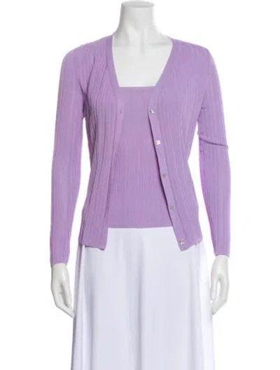 Pre-owned Chanel Vintage 2000 Sweater W/ Tags In Purple
