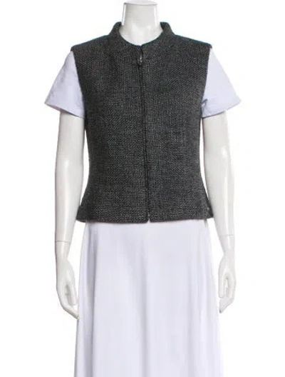 Pre-owned Chanel Vintage 2000 Vest In Gray