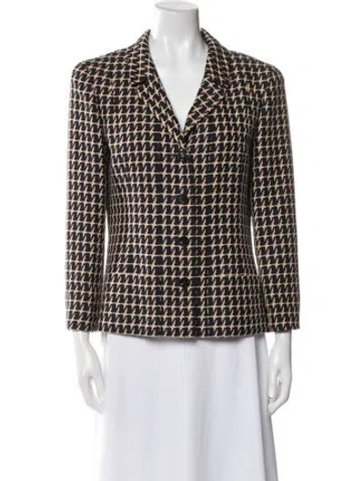 Pre-owned Chanel Vintage 2001 Blazer In Blue