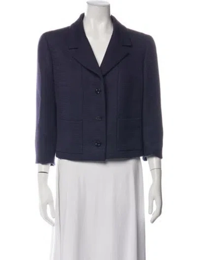 Pre-owned Chanel Vintage 2001 Blazer In Blue