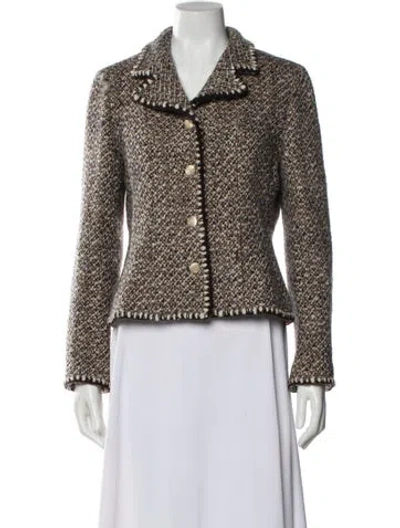 Pre-owned Chanel Vintage 2001 Blazer In Brown