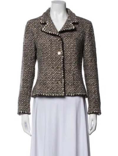Pre-owned Chanel Vintage 2001 Blazer In Brown