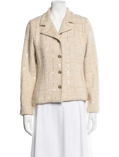 Pre-owned Chanel Vintage 2001 Blazer In Neutrals
