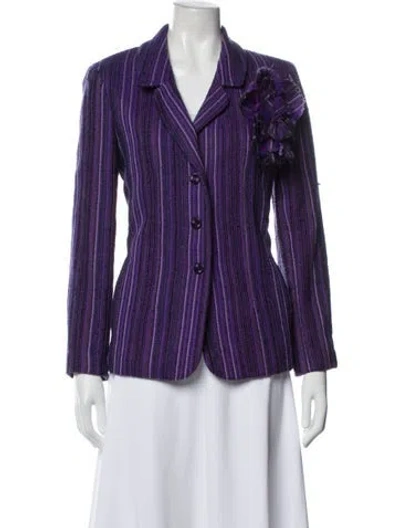 Pre-owned Chanel Vintage 2001 Blazer In Purple