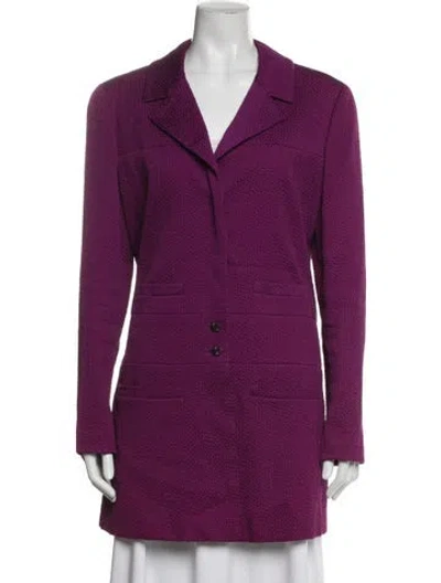 Pre-owned Chanel Vintage 2001 Blazer In Purple