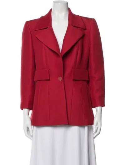 Pre-owned Chanel Vintage 2001 Blazer In Red