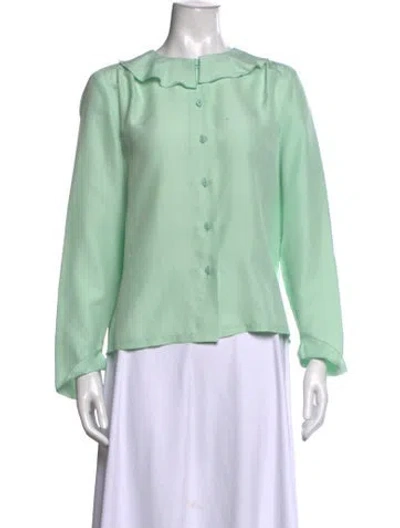 Pre-owned Chanel Vintage 2001 Blouse In Green