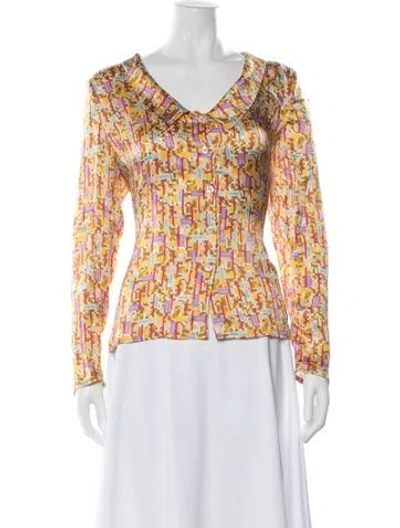 Pre-owned Chanel Vintage 2001 Blouse In Orange