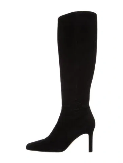 Pre-owned Chanel Vintage 2001 Boots In Black