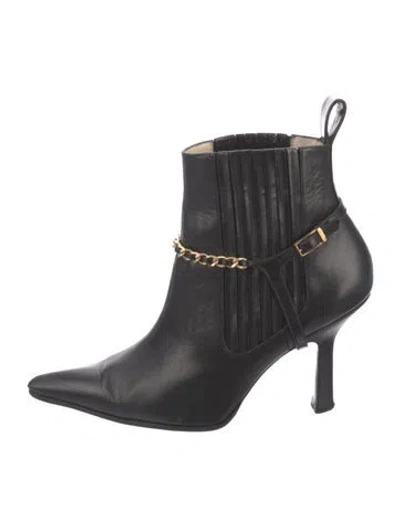 Pre-owned Chanel Vintage 2001 Chelsea Boots In Black