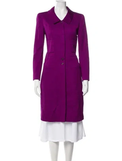 Pre-owned Chanel Vintage 2001 Coat In Purple
