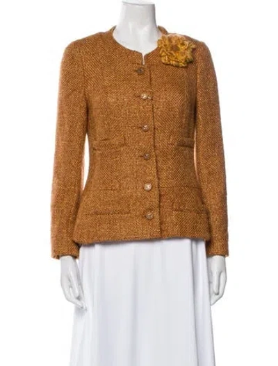 Pre-owned Chanel Vintage 2001 Evening Jacket In Brown