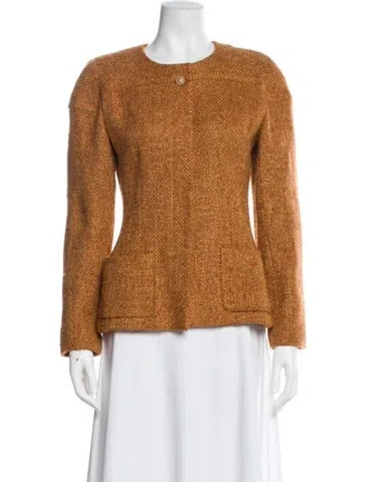 Pre-owned Chanel Vintage 2001 Evening Jacket In Orange