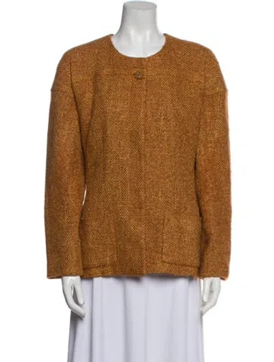 Pre-owned Chanel Vintage 2001 Jacket In Orange